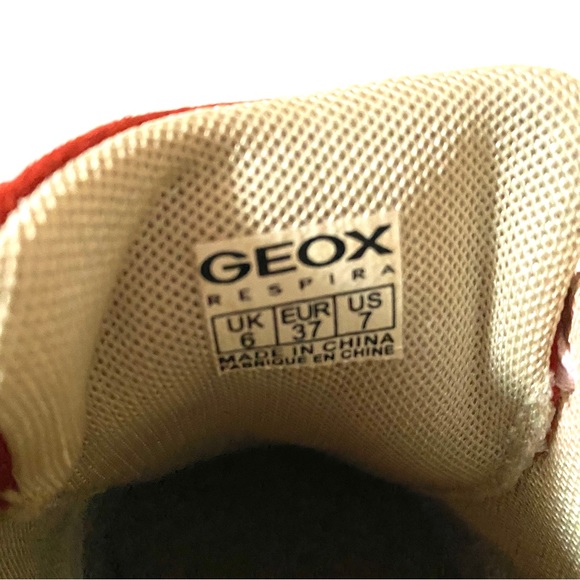 Geox Women's Sneakers - Red, White, and Tan - Picture 4 of 5